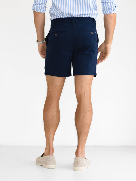 Conrad Stretch Chino Shorts - Navy