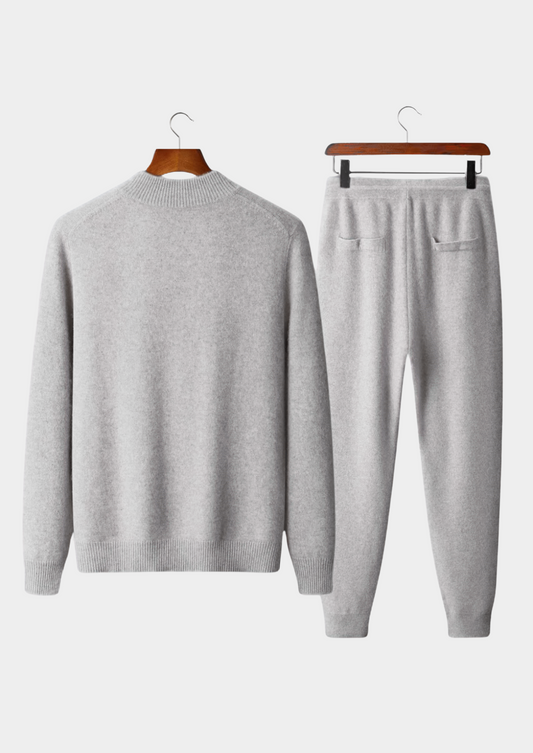 Pure Extra-Fine Merino Wool Light Grey Luzzo Set by SATRI & CO. – product view 2