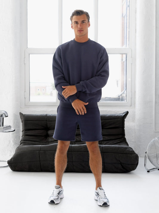 Basic Relaxed Jumper - True Navy