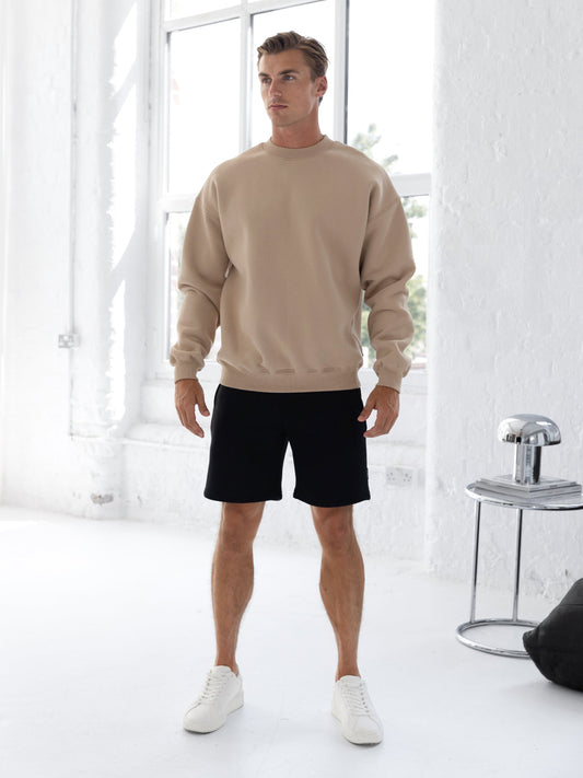 Basic Relaxed Jumper - Light Tan