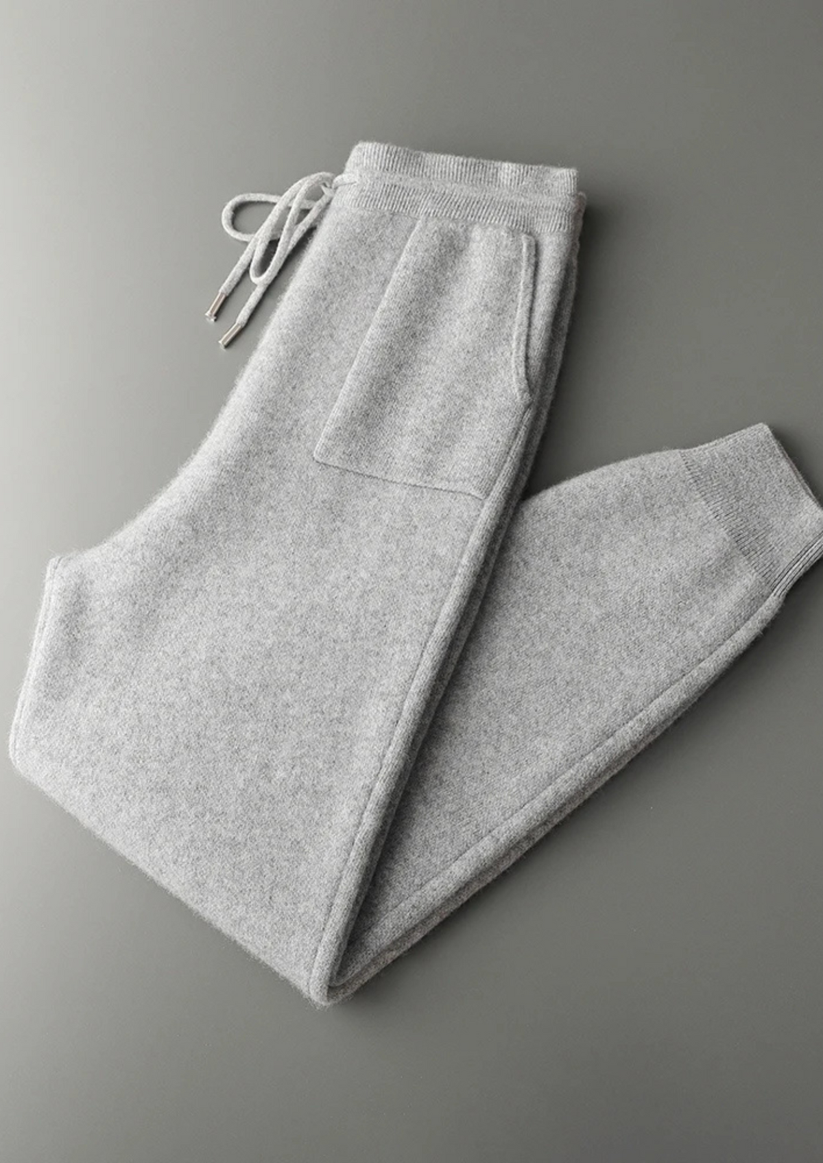 Premium Cashmere Light Grey Alain Leisure Set by SATRI & CO. – product view 12