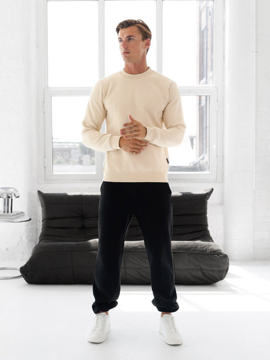 Basic Regular Fit Jumper - Bone