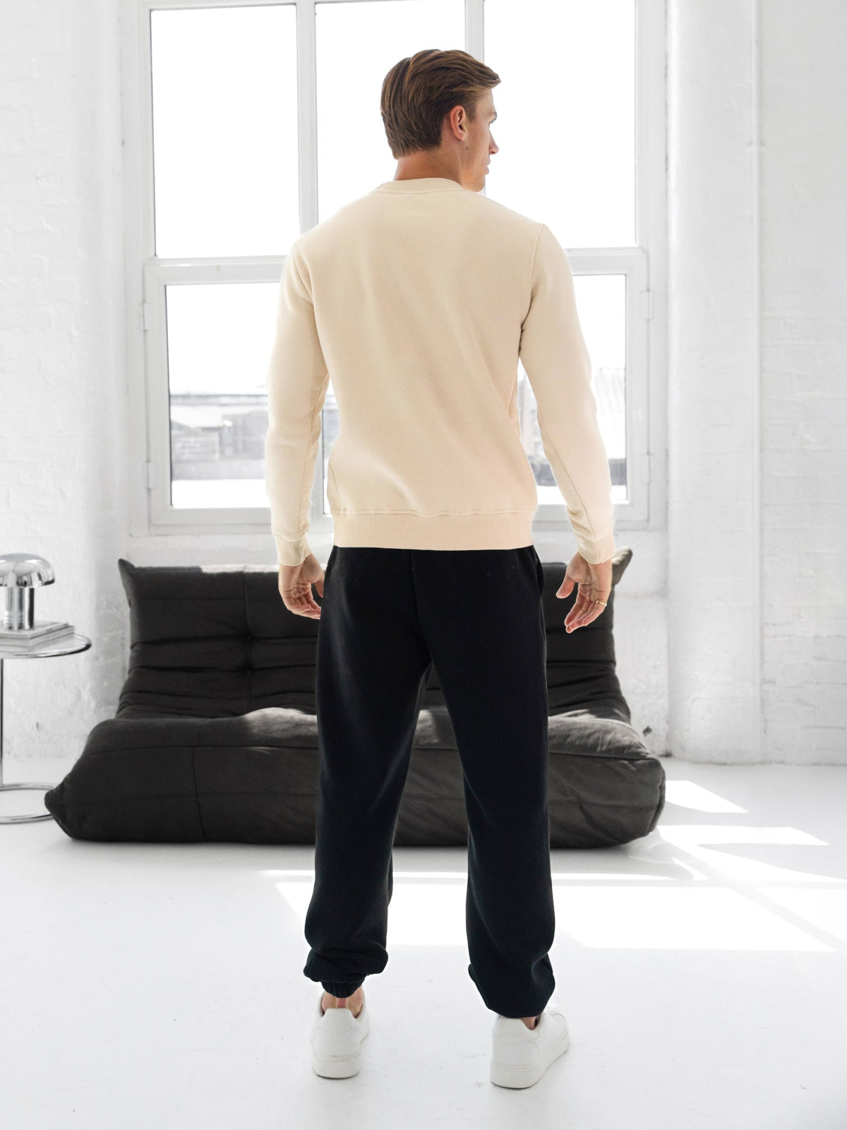 Basic Regular Fit Jumper - Bone