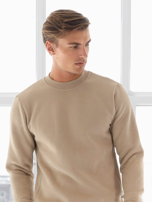 Basic Regular Fit Jumper - Light Tan