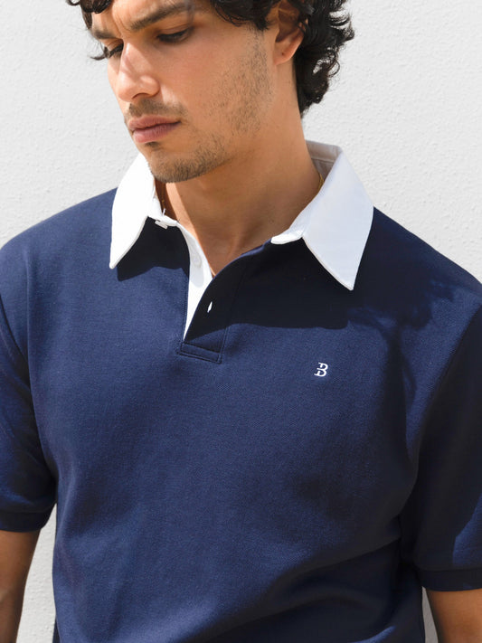 Ander Relaxed Polo Shirt - Navy
