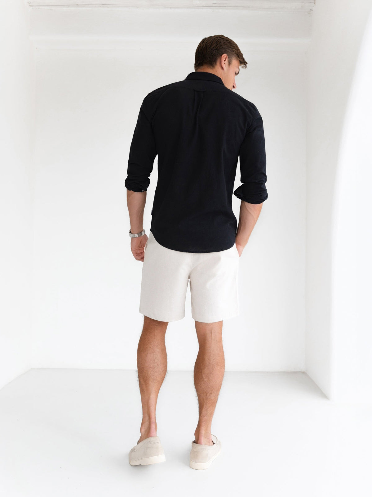 Rowan Long Sleeve Cotton Shirt - Black