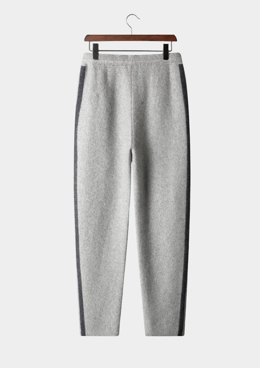 Pure Extra-Fine Merino Wool Striped Leisure Trousers by SATRI & CO. – product view 2