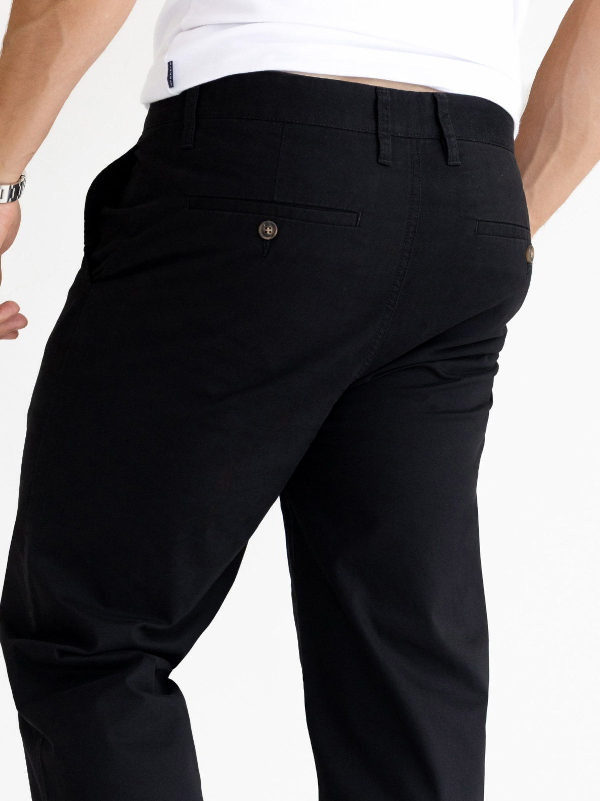 Relaxed Stretch Chinos - Black