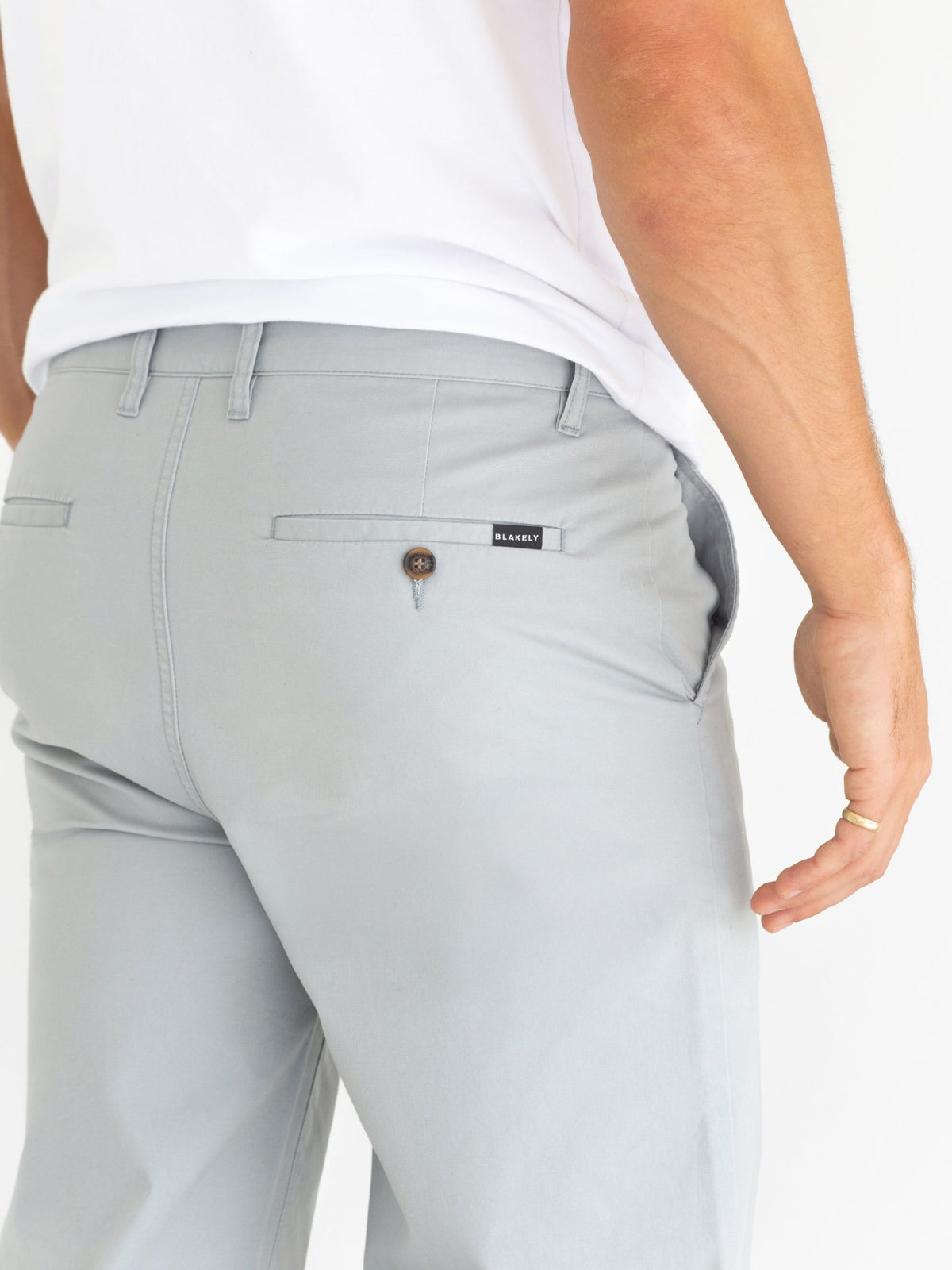 Relaxed Stretch Chinos - Light Grey