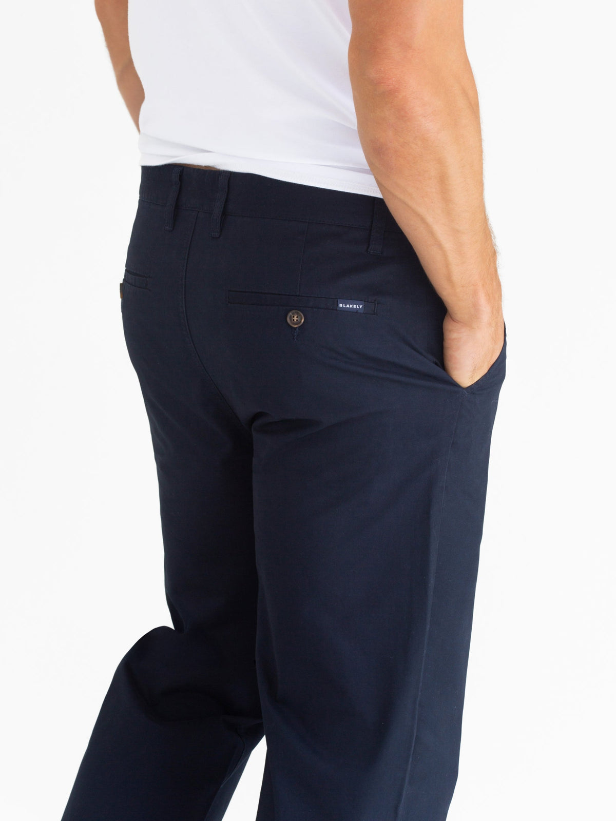 Relaxed Stretch Chinos - Navy