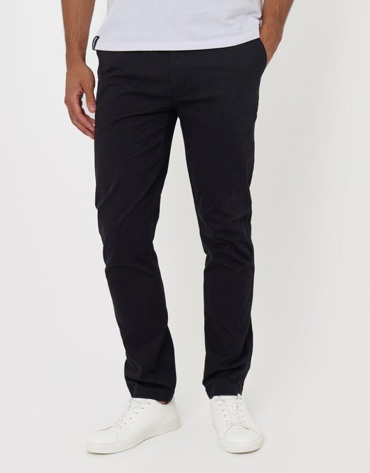 The Classic Slim Fit Chino Trousers in Black