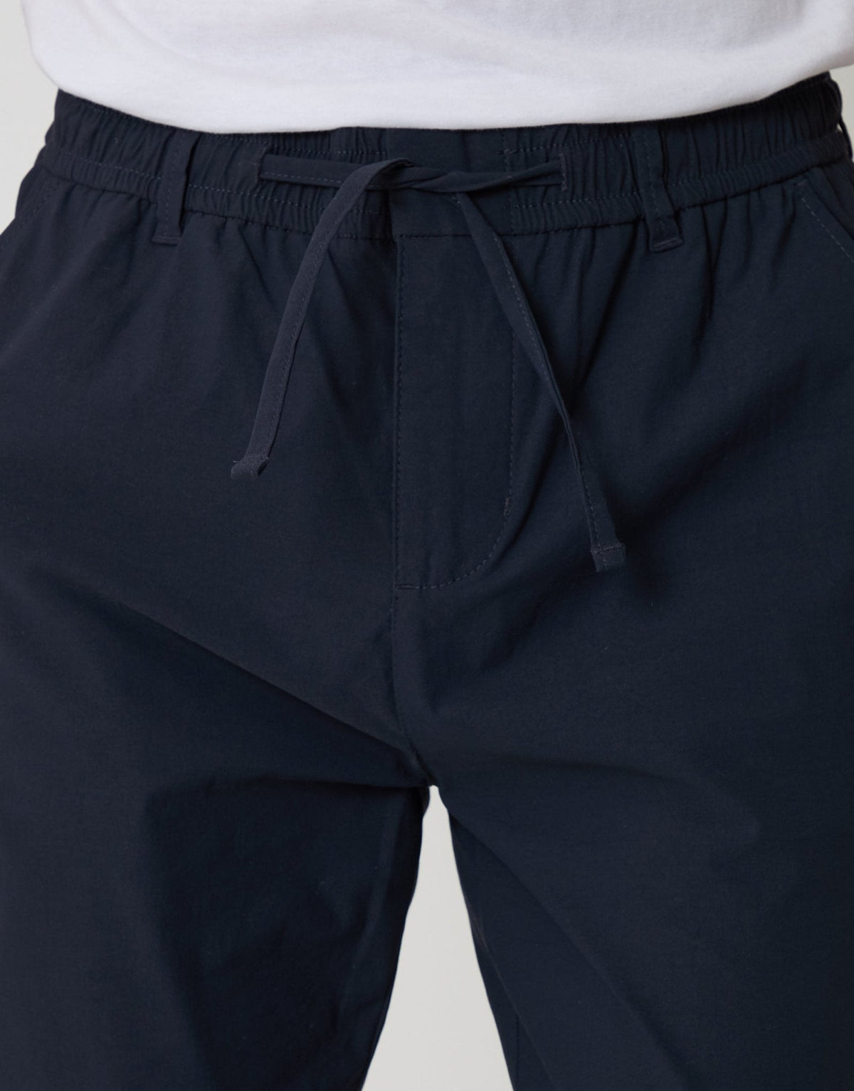 Slim Fit Technical Stretch Trousers in Navy