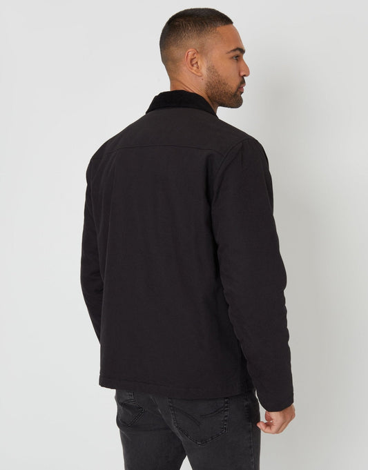 Collared Lightweight Jacket in Black