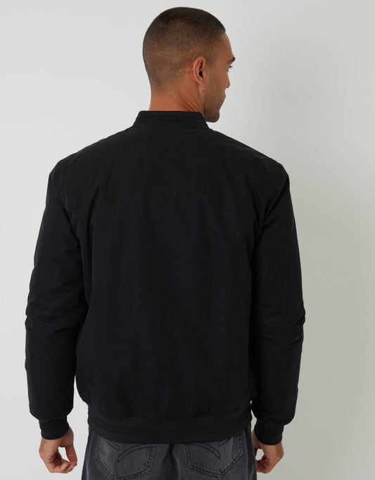 Padded Bomber Jacket in Black
