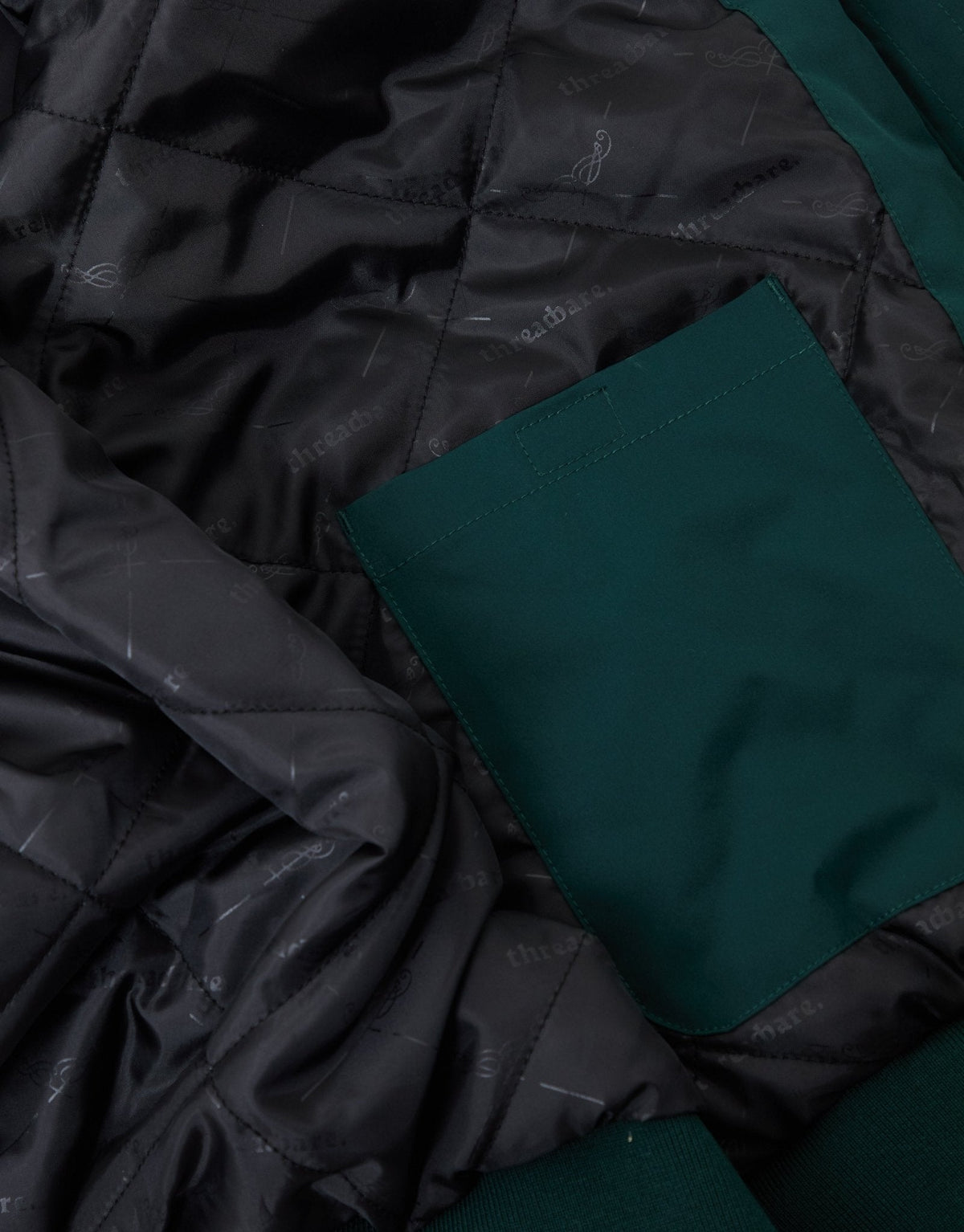 Showerproof Padded Bomber Jacket in Green