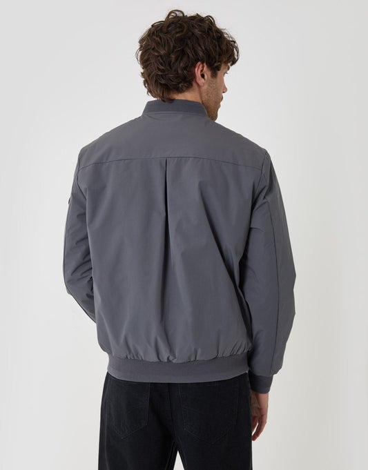 Showerproof Padded Bomber Jacket in Slate Grey