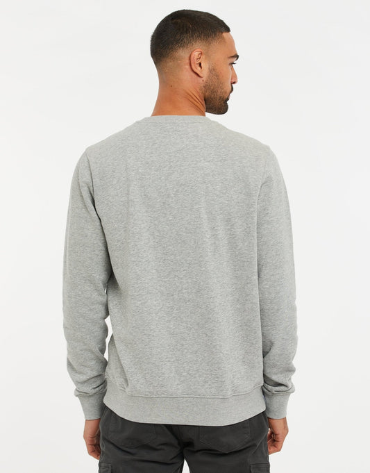 The Essential Cotton Rich Crew Neck Sweatshirt in Light Grey