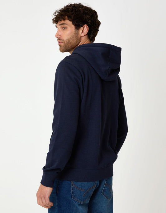 Zip-Through Hoodie in Navy