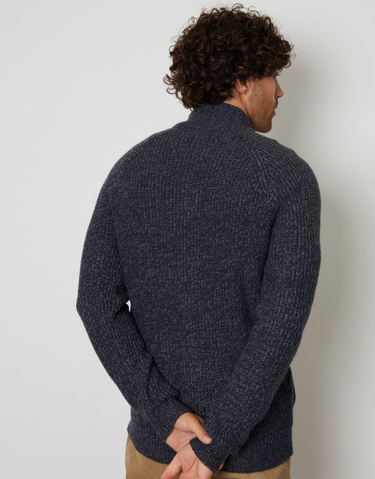 Full-Zip Cardigan in Navy