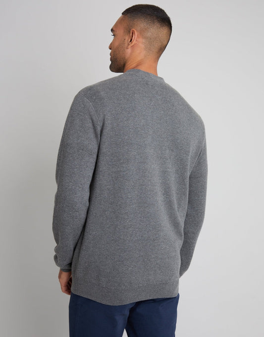 Knitted Cardigan in Charcoal Grey Marl