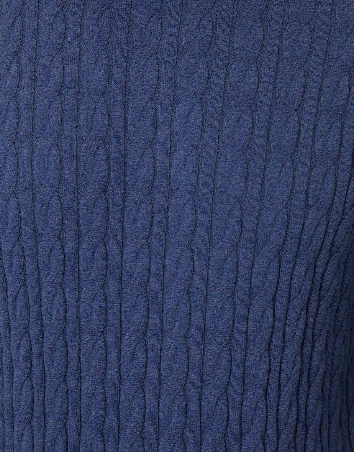 Cable Knit Crew Neck Jumper in Blue