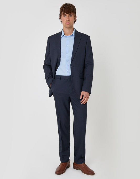 Tailored Fit Single Breasted Blazer in Navy