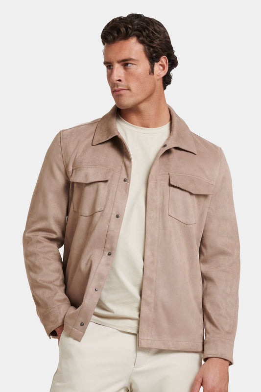 Men's Pio Faux Suede Overshirt | SATRI