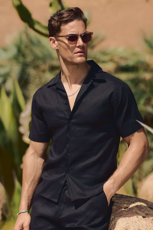 Men's Linen Short Sleeve Shirt | SATRI