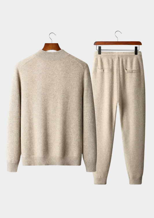 Pure Extra-Fine Merino Wool Sand Luzzo Set by SATRI & CO. – product view 2
