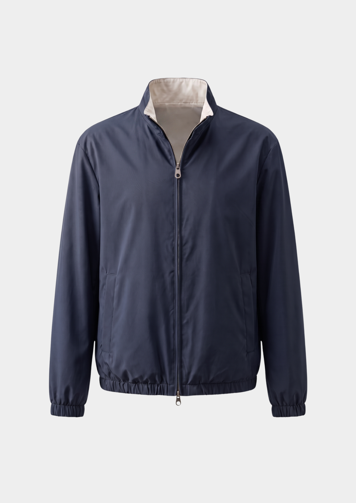 Navy Blue Technical Windbreaker Jacket by SATRI & CO. – product view 1