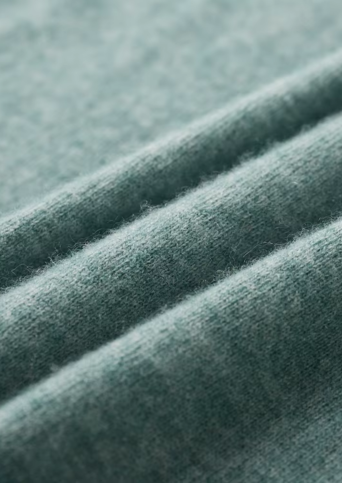 Premium Cashmere Classic Crew Neck T-Shirt - Verdant Slate by SATRI & CO. – product view 3