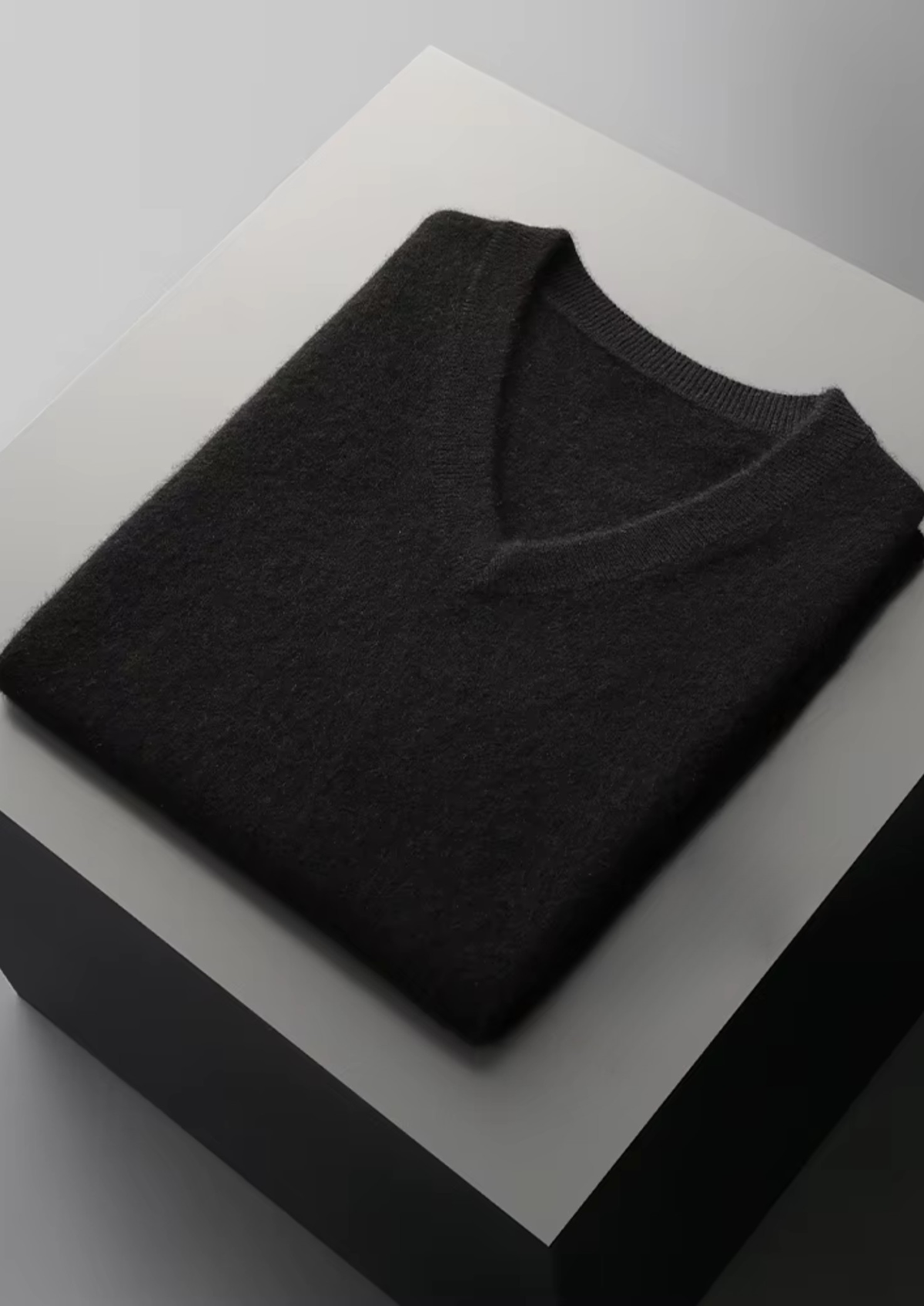 Pure Extra-Fine Merino Wool V-Neck Vest by SATRI & CO. – product view 13