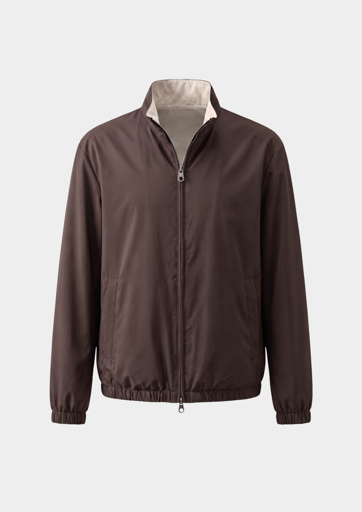 Coffee Technical Windbreaker Jacket by SATRI & CO. – product view 1