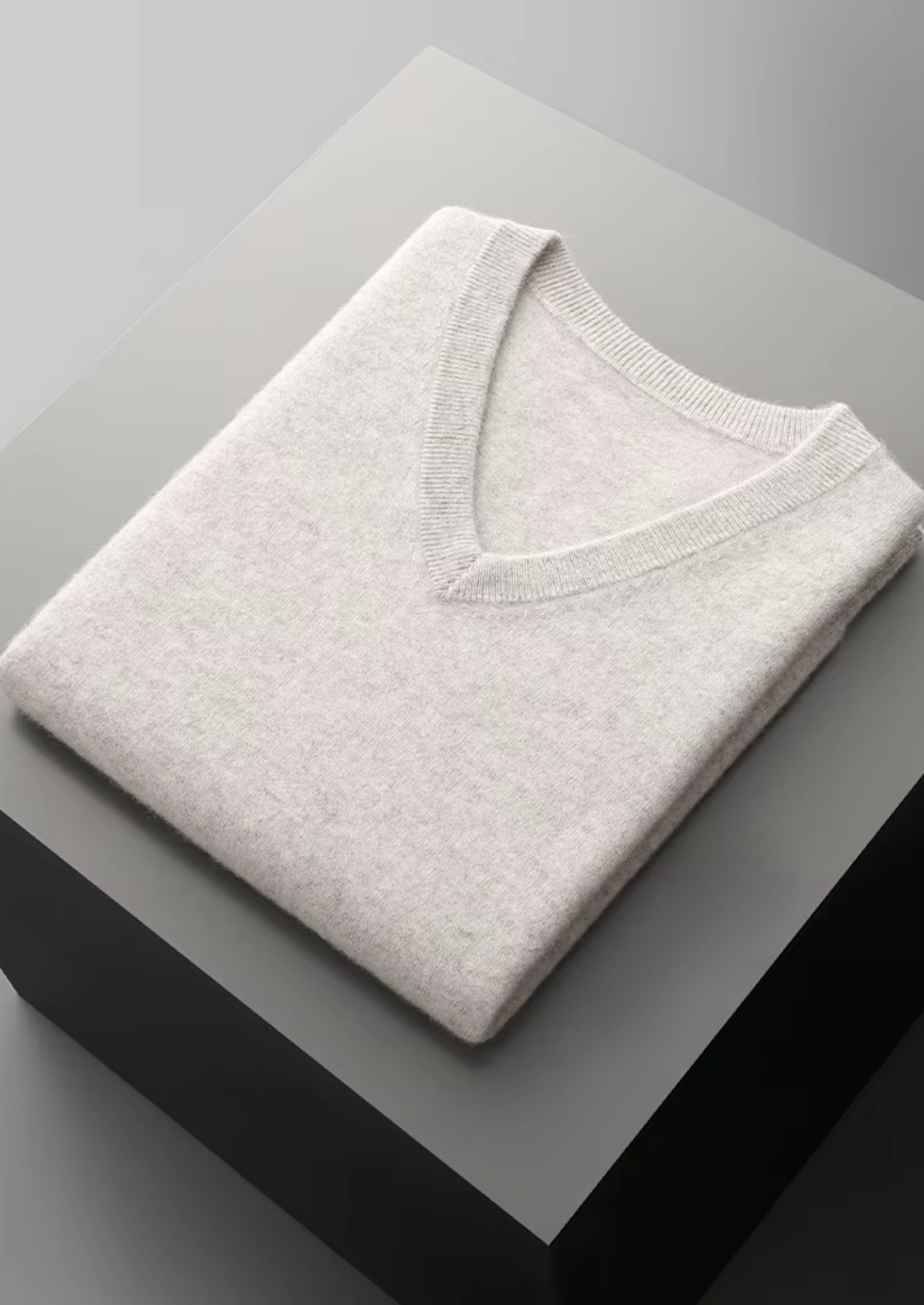 Pure Extra-Fine Merino Wool V-Neck Vest by SATRI & CO. – product view 3