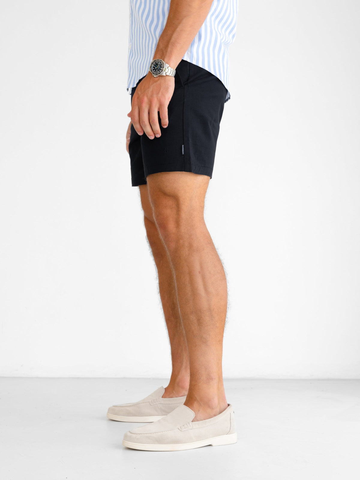 Conrad Stretch Chino Shorts - Black