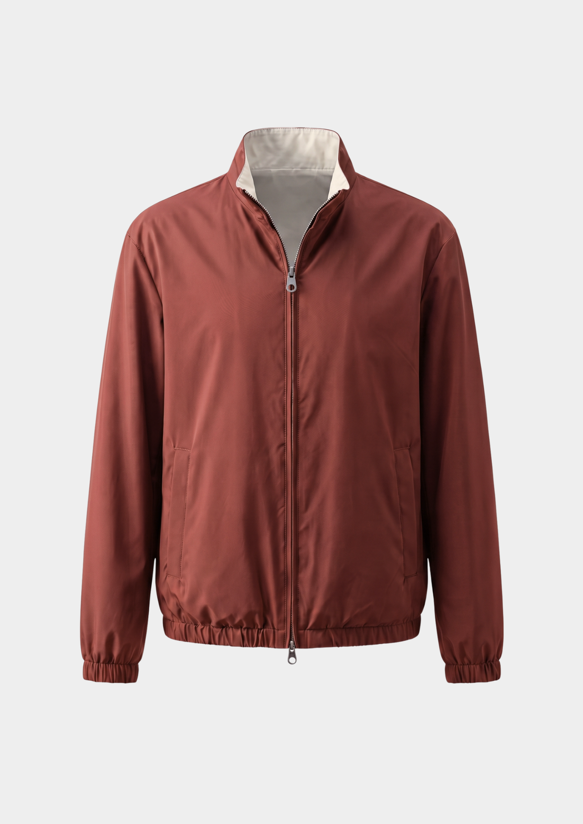 Brick Red Technical Windbreaker Jacket by SATRI & CO. – product view 1