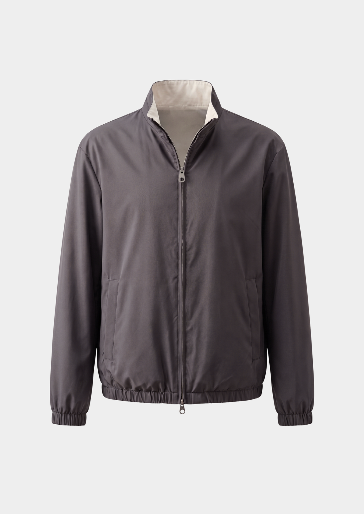 Fog Grey Technical Windbreaker Jacket by SATRI & CO. – product view 1