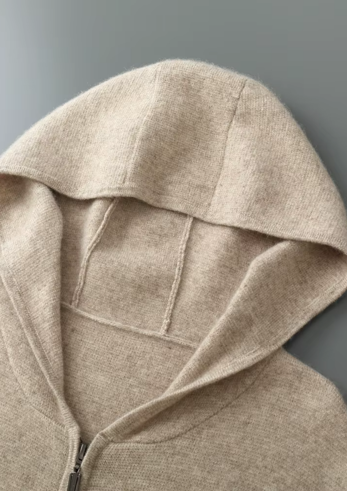 Pure Extra-Fine Merino Wool Zipper Hoodie by SATRI & CO. – product view 15