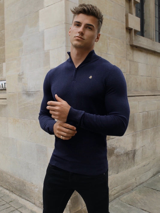 Men's Oxbridge Jumper - Navy | SATRI