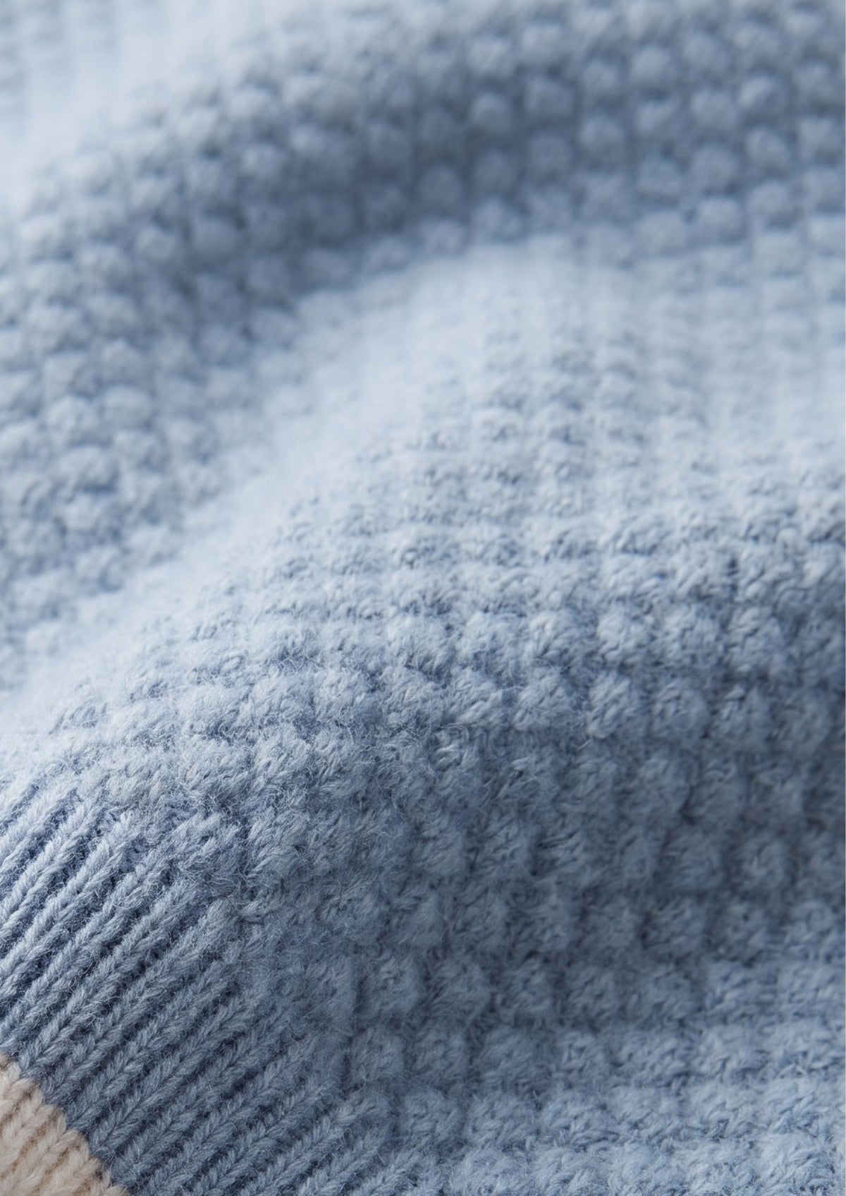 Premium Cashmere Light Blue Two-Tone Polo by SATRI & CO. – product view 3