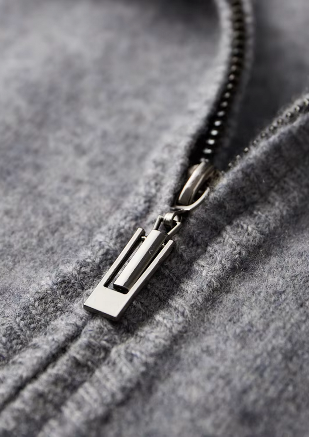 Pure Extra-Fine Merino Wool Two-Tone Zip Cardigan by SATRI & CO. – product view 5