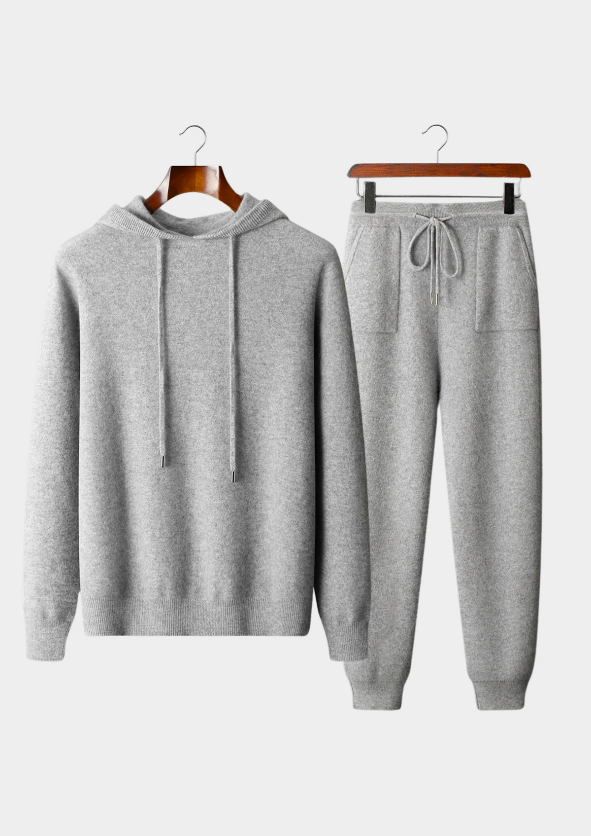 Premium Cashmere Light Grey Alain Leisure Set by SATRI & CO. – product view 1