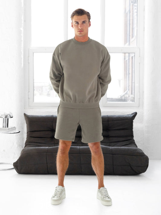 Basic Relaxed Jumper - Safari Green