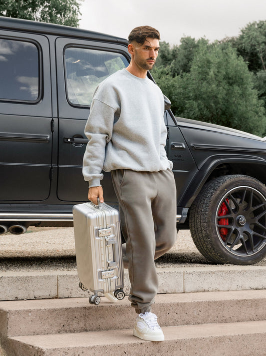 Basic Relaxed Jumper - Marl Grey