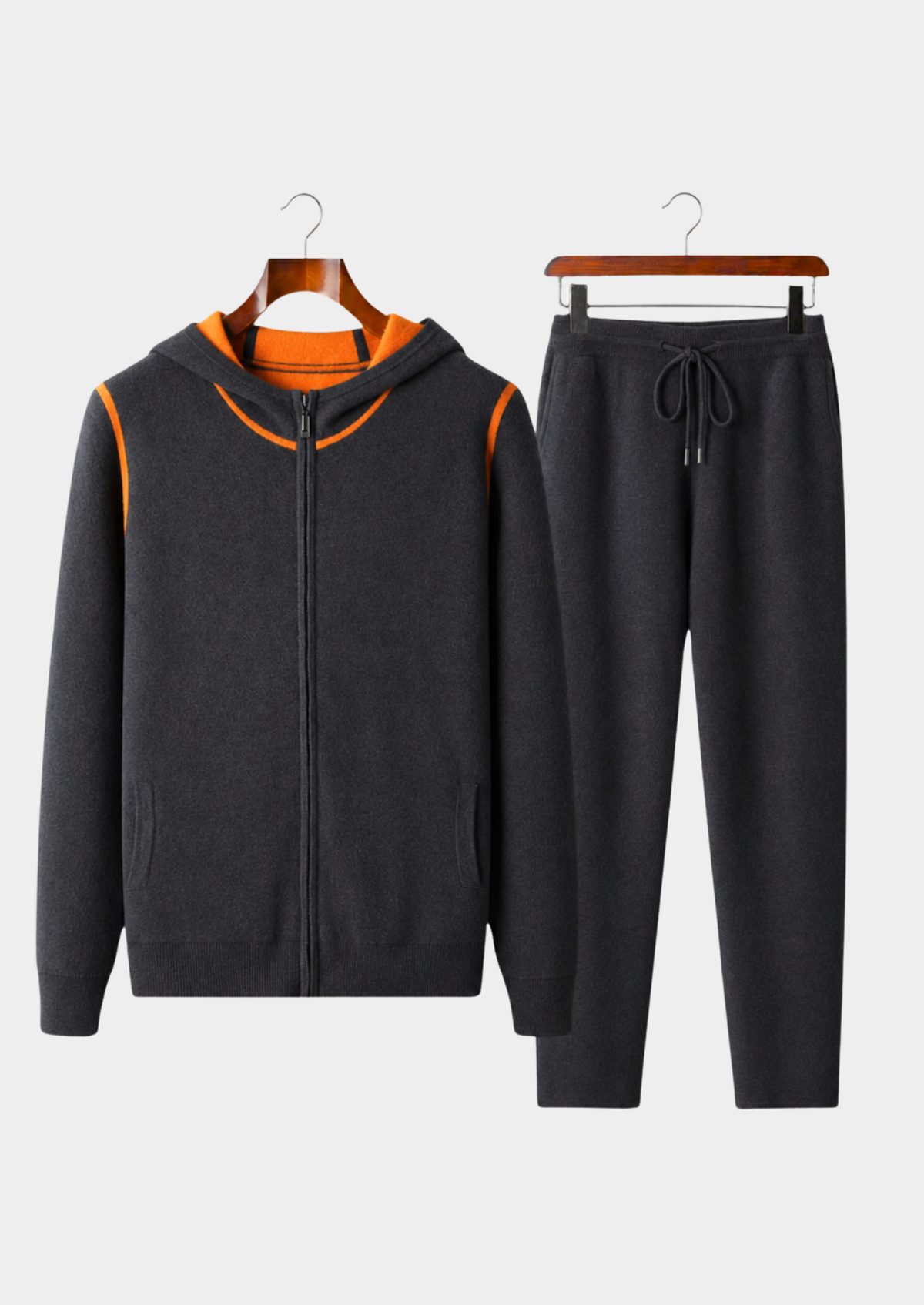 Premium Cashmere Deep Grey Milano Leisure Set by SATRI & CO. – product view 1