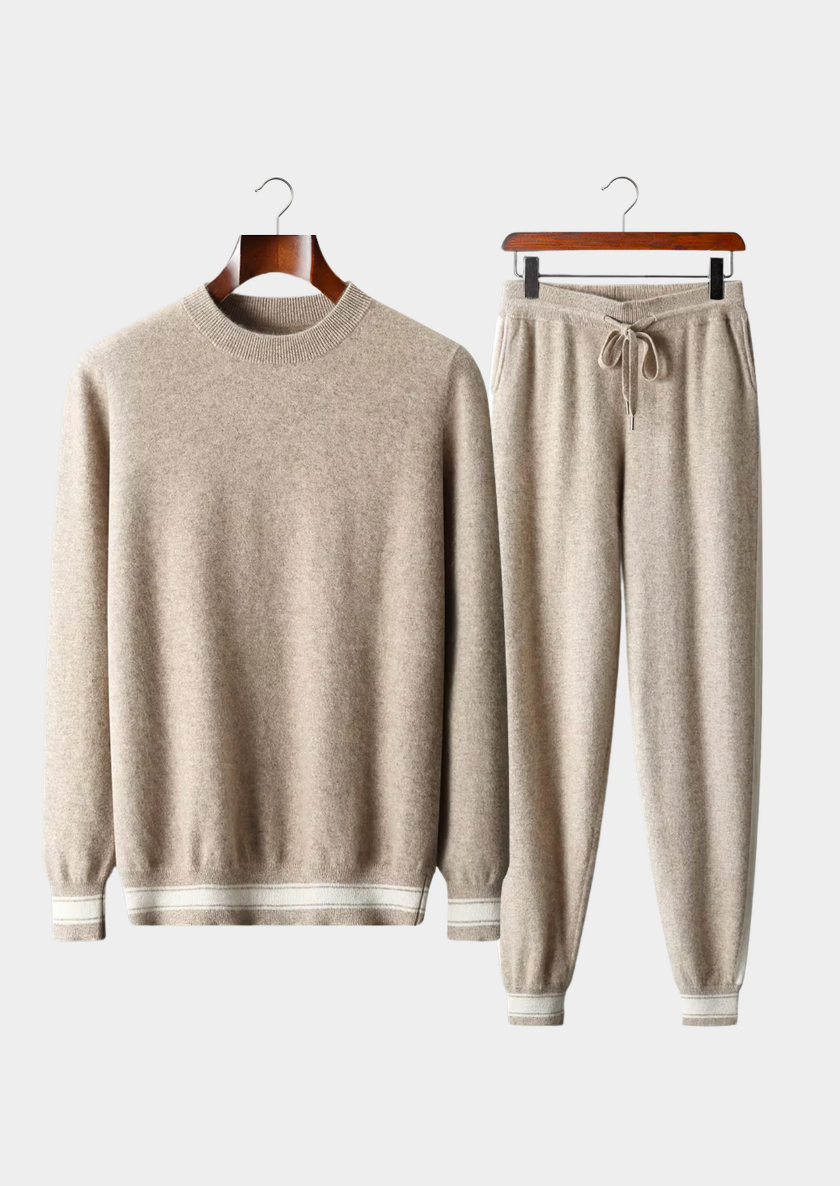 Premium Cashmere Sand Vienna Leisure Set by SATRI & CO. – product view 1