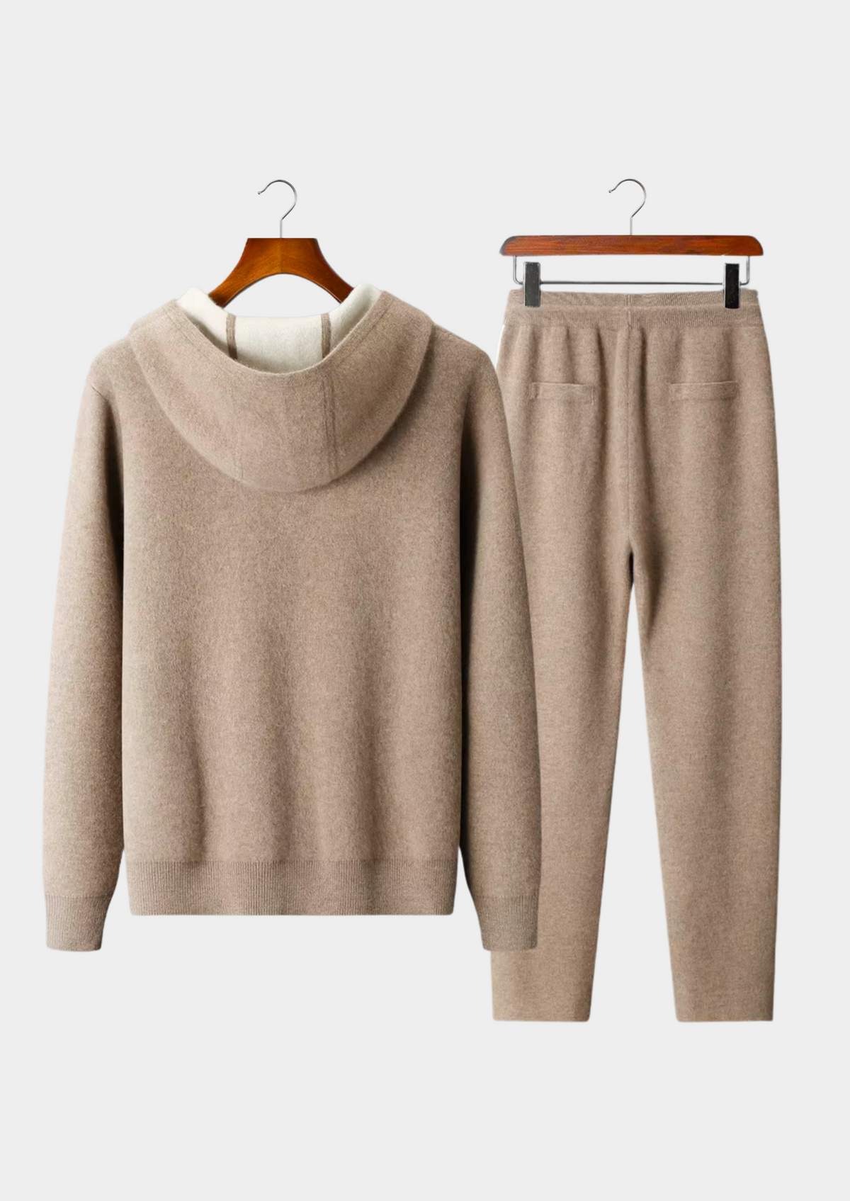 Premium Cashmere Beige Milano Leisure Set by SATRI & CO. – product view 2