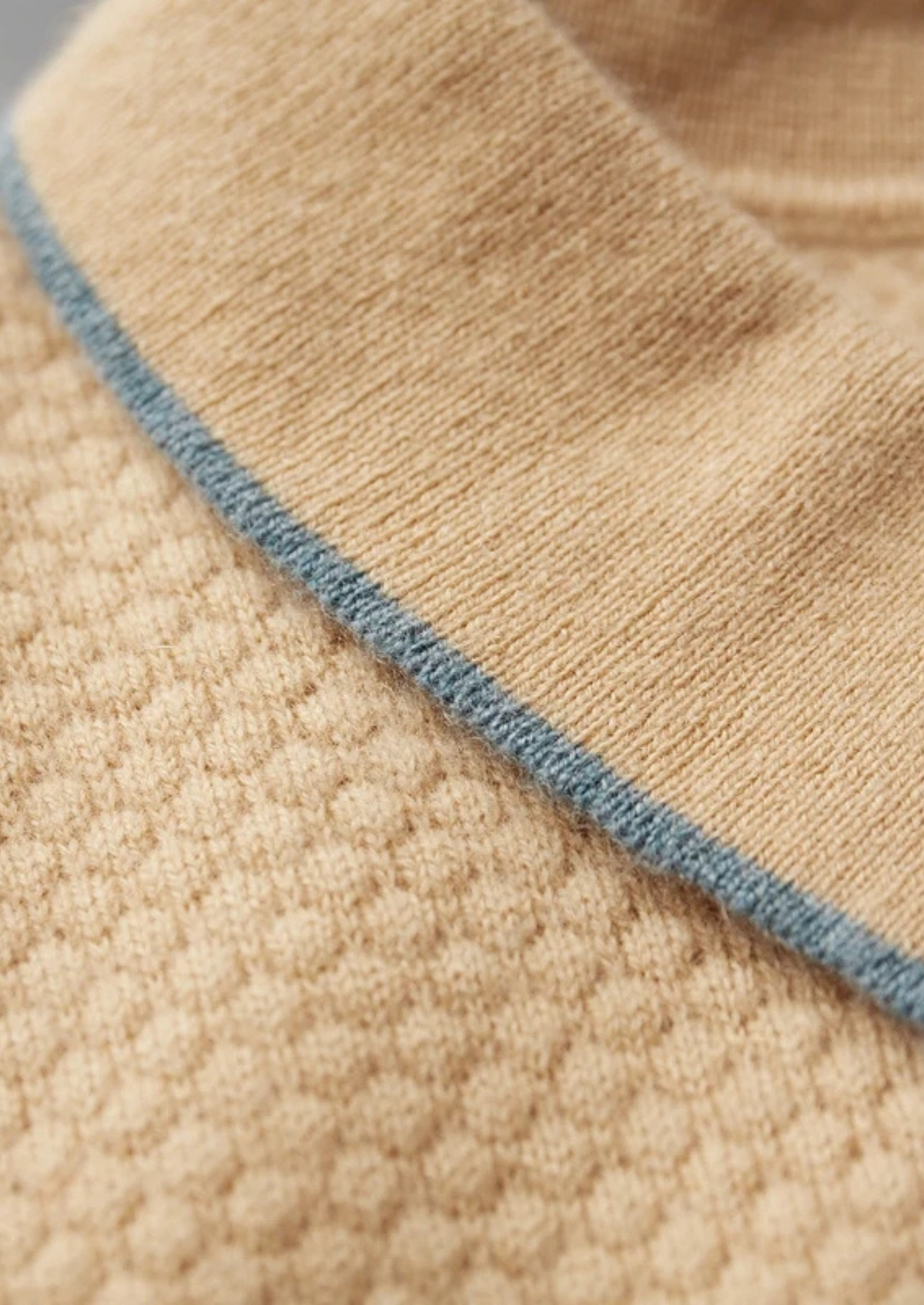 Premium Cashmere Mustard Two-Tone Polo by SATRI & CO. – product view 5