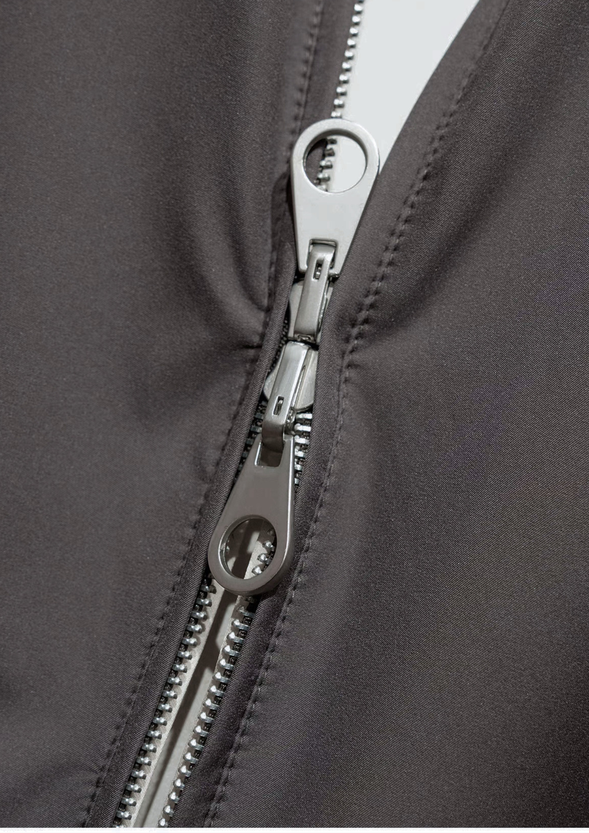 Fog Grey Technical Windbreaker Jacket by SATRI & CO. – product view 3