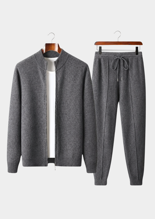 Pure Extra-Fine Merino Wool Dark Grey Luzzo Set by SATRI & CO. – product view 1
